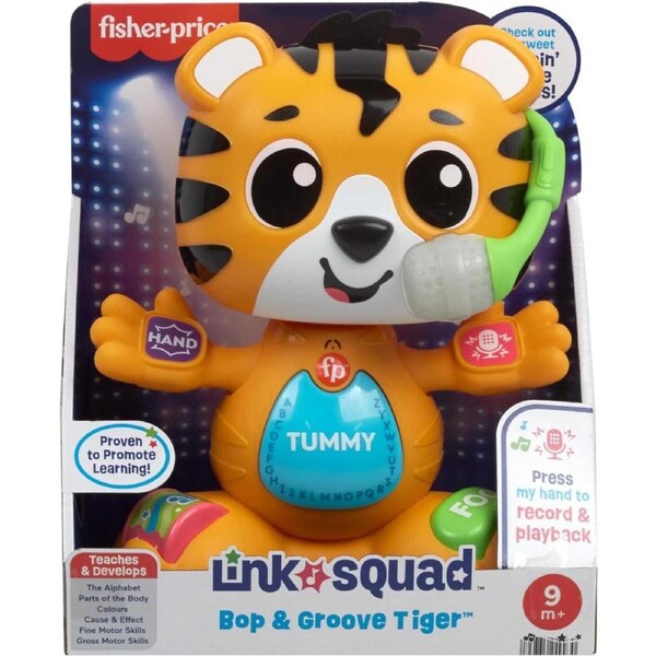 Fisher-Price Link Squad Bop & Groove Tiger Music Lights Ages 9 months+
