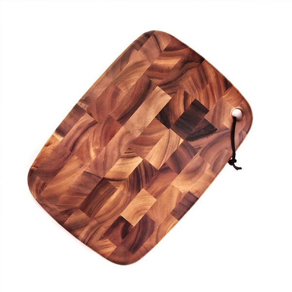 SOGA 32cm Premium End Grain Wooden Acacia Cutting Board Food Prep Kitchen