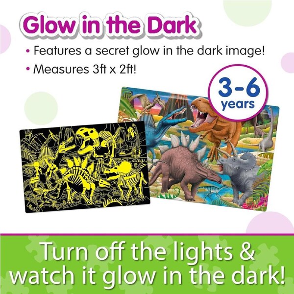 The Learning Journey Puzzle Doubles Glow in the Dark Dinos