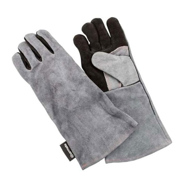 Charmate Heat Resistant Genuine Leather BBQ Protective Gloves