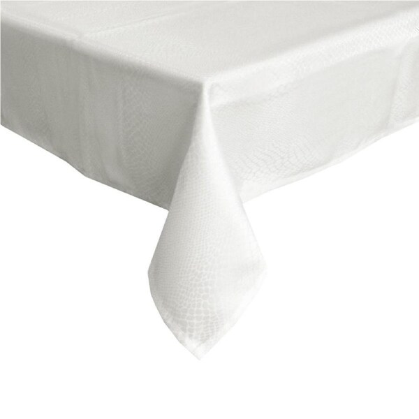 Ivory Animal Skin Jacquard Tablecloth 135 x 180cm Table Cover Cloth Protector