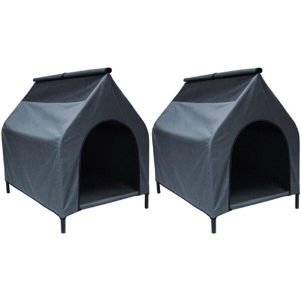 2PK Paws & Claws Elevated Dog/Pets Indoor Outdoor Garden XL House/Kennel/Bed