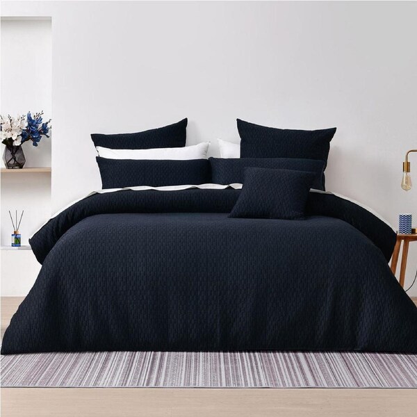 Bianca Burleigh Ink Jacquard Quilt Cover Set King