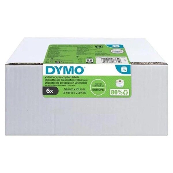 DYMO LabelWriter Veterinary Prescription 54 mmx70 mm Pack 6