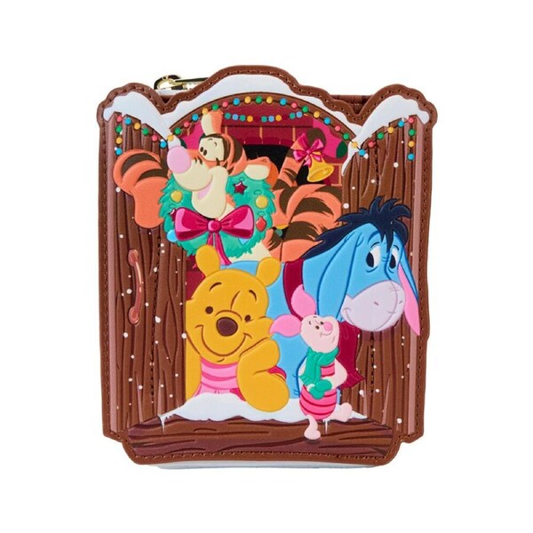 Loungefly Winnie The Pooh & Friends Holiday Scene Zip Wallet Money Organiser