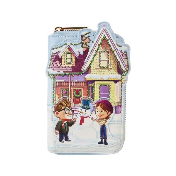 Loungefly Up 2009 6x4in Leather House Christmas Zip Around Wallet Organiser