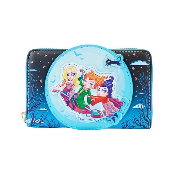 Loungefly Hocus Pocus Poster Glow Zip Around Wallet Money Pouch Bill Organiser
