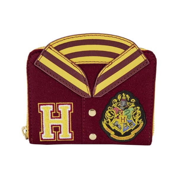 Loungefly Harry Potter Gryffindor Hogwarts Crest Varsity Jacket Zip Wallet