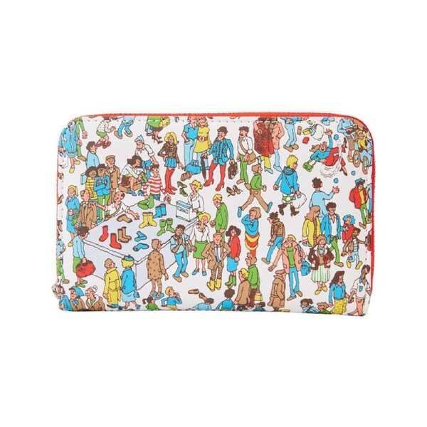 Loungefly Where's Wally Art Print Zip Around Wallet Money Pouch Organiser