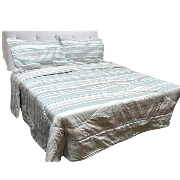 Hotel Living Lightweight Comforter Set Queen King Oscar Mosaic Design