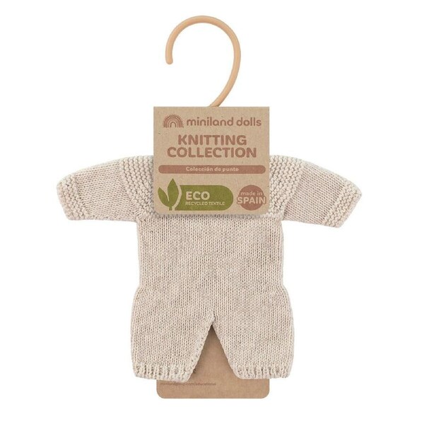 Miniland Doll Clothes Knitted Pajamas Linen 21cm 31600