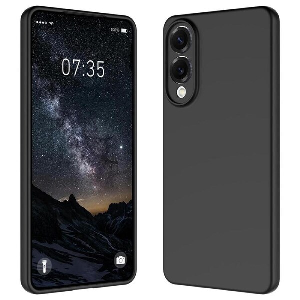 Samsung Galaxy S25 Edge (6.7") Slim Black Premium TPU Gel Back Case by MEZON – Shock Absorption (Galaxy S25 Edge, Gel Black)