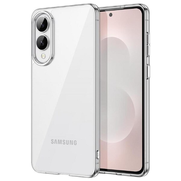 Samsung Galaxy S25 Edge (6.7") Premium Slim Crystal Clear TPU Gel Back Case by MEZON – Shock Absorption, Wireless Charging Compatible (Galaxy S25 Edge, Gel Clear)