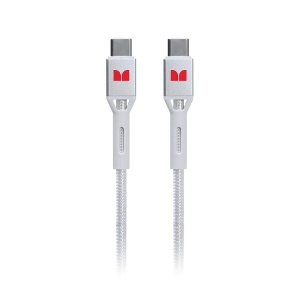 Monster USB-C to USB-C Braided Cable - White 1.2m