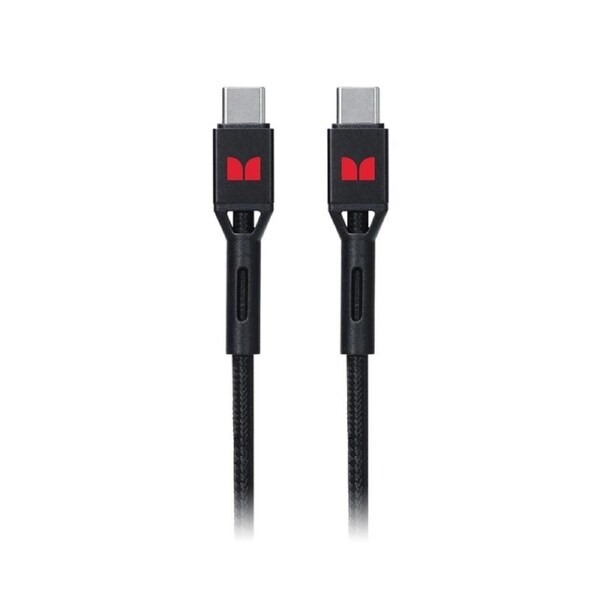 Monster USB-C to USB-C Braided Cable - Black 2m