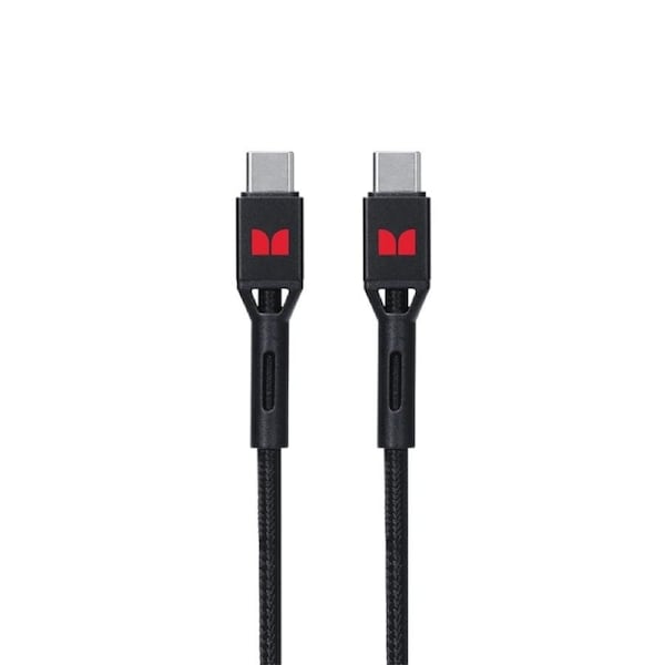 Monster USB-C to USB-C Braided Cable - Black 1.2m