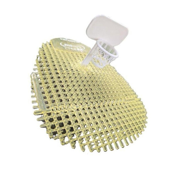 10pc Cleanstar Basketball Toilet/Washroom Odour-Free Urinal Screen - Lemon
