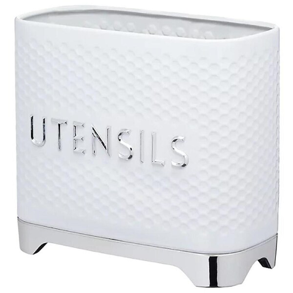 Kitchencraft Lovello Textured Kitchen Cooking Utensil Storage Holder - White
