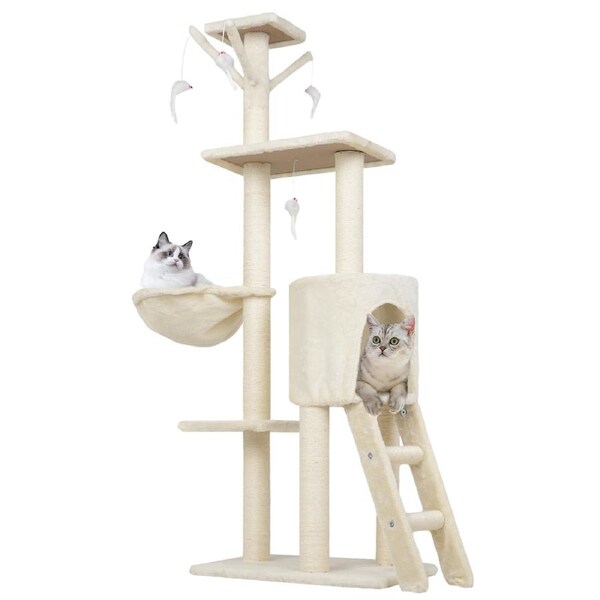 Advwin Cat Tree Tower with Scratching Posts 145cm