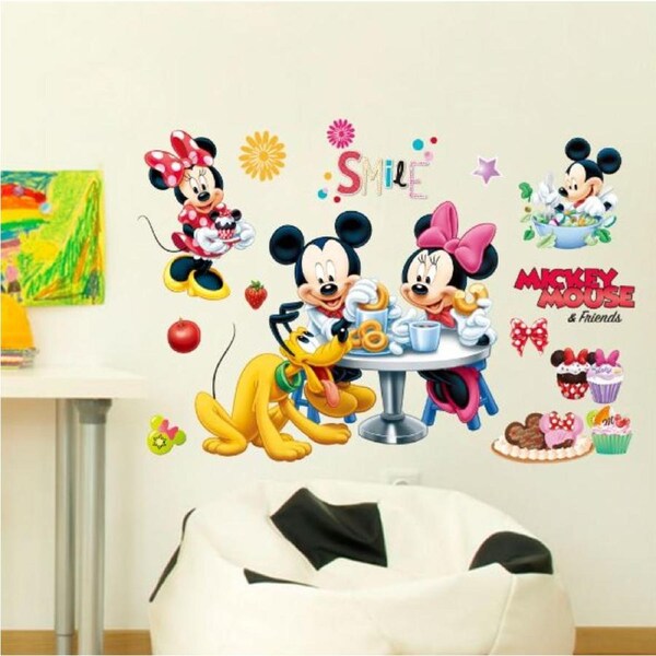 Wall Stickers Removable Mickey Mouse Kids Nursery Decal Picture Art Bedroom
