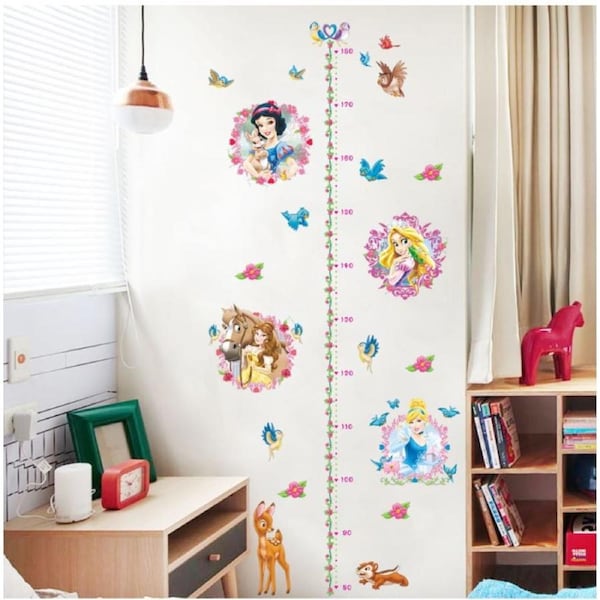 Disney Princess Snow Wall Sticker Removable Broken Wall Kid Room Decal Height