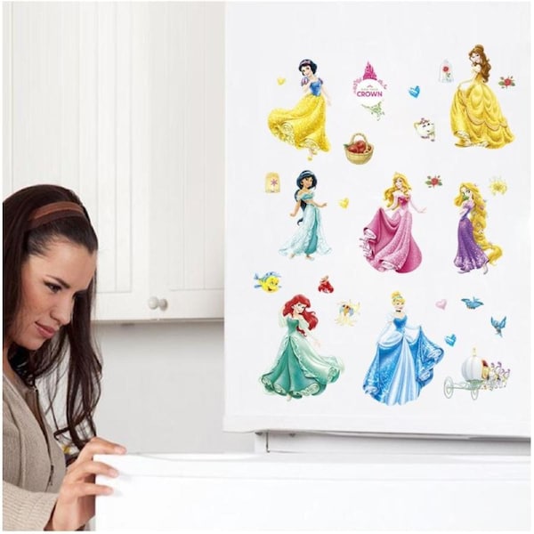 Wall Sticker Disney Princess Girl Removable Kids Girl Room Decal