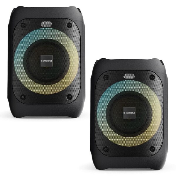 Majority PS100 - Bundled Party Speaker 40w Bluetooth Karaoke-DJ-Party-PA System - Black