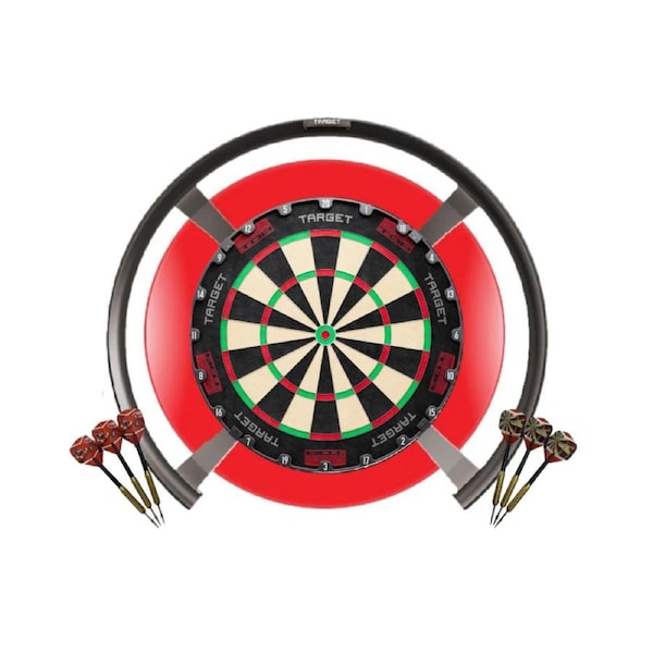 Target Darts OMNI, TOR Dart Board, Red Surround, + Darts