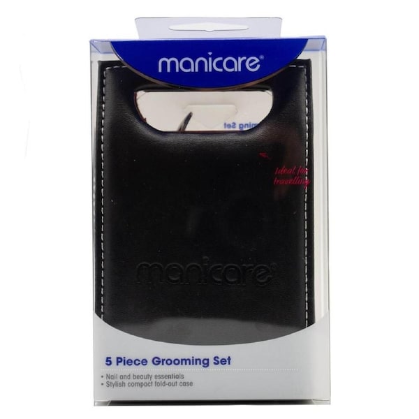 5pc Manicare Travel Grooming Nail Care Kit Beauty Tools Portable Manicure Set