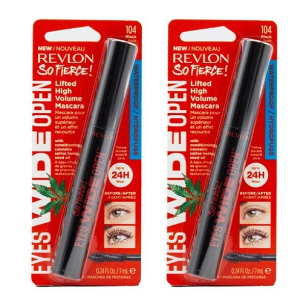 2PK Revlon 7ml So Fierce Eyes Wide Open Mascara Smudge Proof Black Noir 104