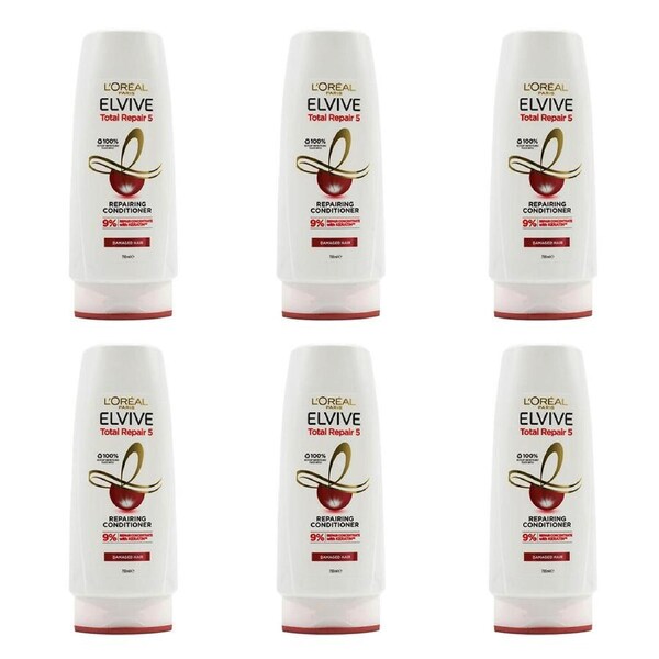 6PK Loreal 700ml Hair Conditioner Repairing Total Repair 5 for Damaged Hair