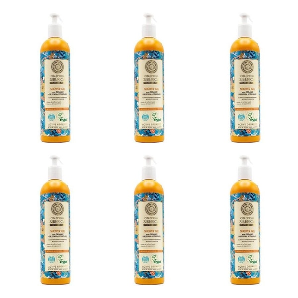 6PK Oblepikha Siberica 400ml Nutrition & Hydration Shower Gel Body Wash
