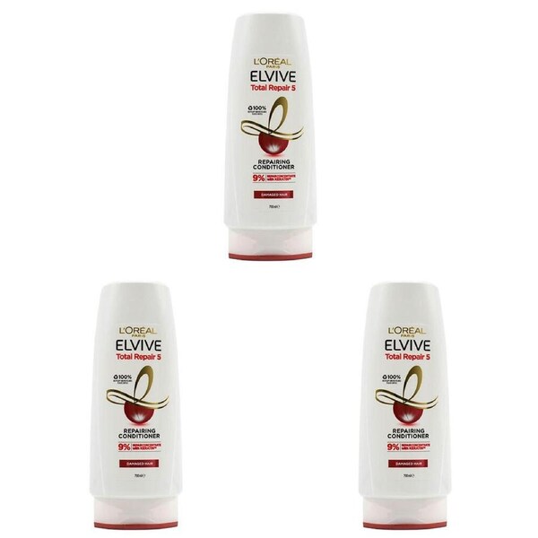 3PK Loreal 700ml Hair Conditioner Repairing Total Repair 5 for Damaged Hair