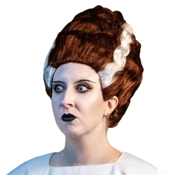 Universal Monsters Bride of Frankenstein Halloween Cosplay Head Wig Costume