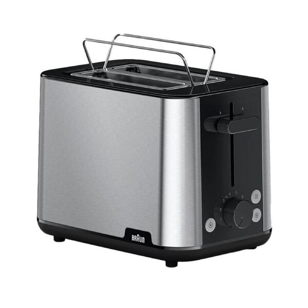 Braun PurShine 2 Slice Toaster Black/Silver HT1510BK