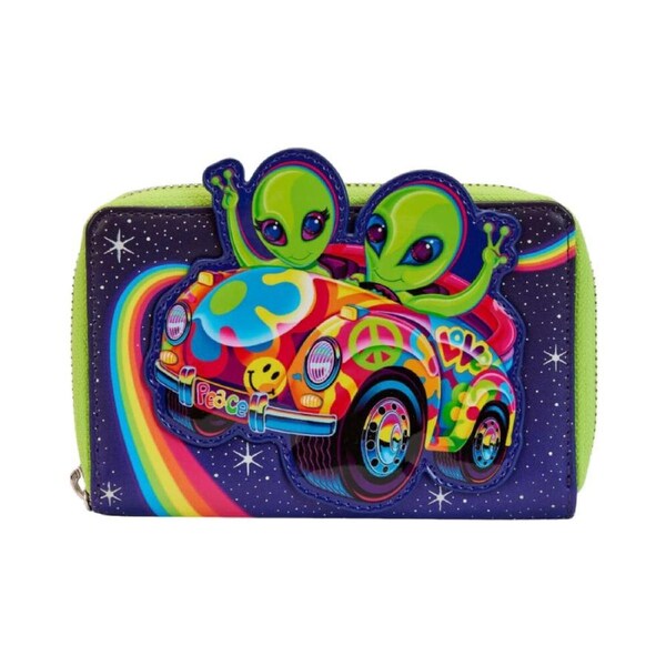 Lisa Frank Cosmic Alien Ride Zip Around Wallet Coin Purse w/ Card Holder 15.24cm