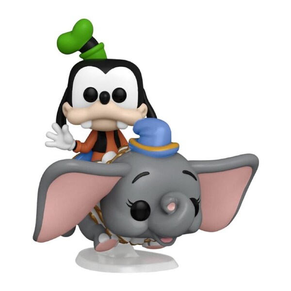 Disney World 50th Anniv Goofy At Dumbo Ride Pop Ride Action Figure Display 15cm