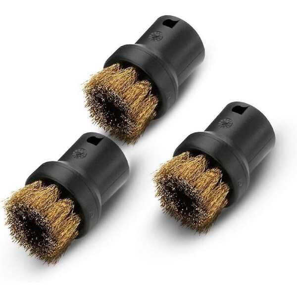 Suitable for Karcher Steam Engine Accessories Karcher SC1 SC2 SC3 SC4 SC5 Steam Brush Head Karcher SC Steam Cleaner Brass Round Brush Set - 3 Pack
