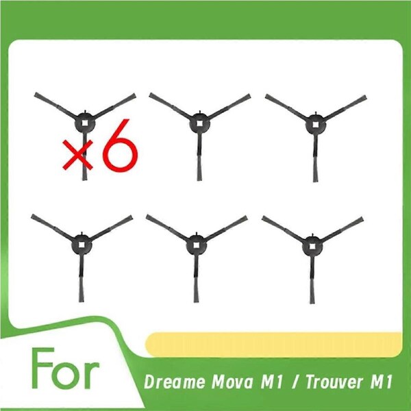 6 Pcs Side Brush for Dreame Mova M1 / Trouver M1 Cleaner Parts