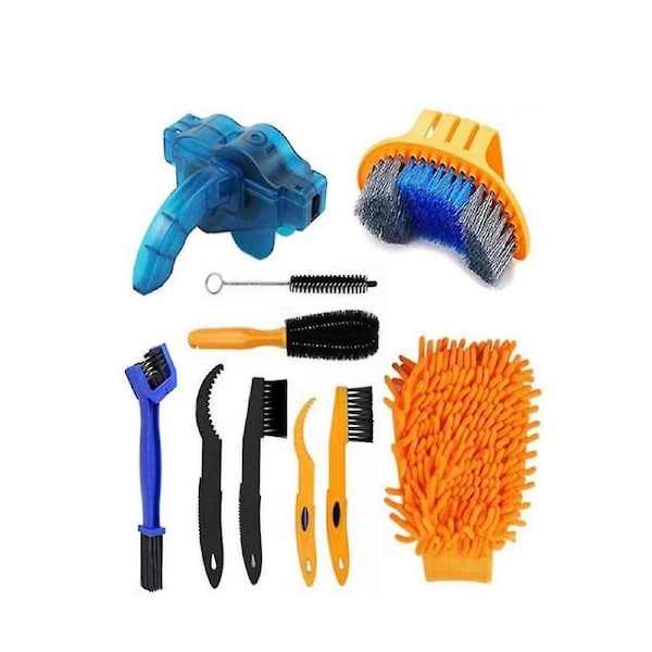 Bike Cleaning Kit Bicycle Chain Cleaner Scrubber Brushes Mountain Bike Wash Tool Set Bicycle Repair Tools Accessories