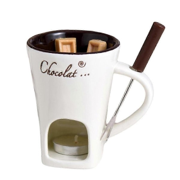 Fondue Mug Set Chocolate Cheese Milk Cream Making Set Single Butter Melter Baking Cup