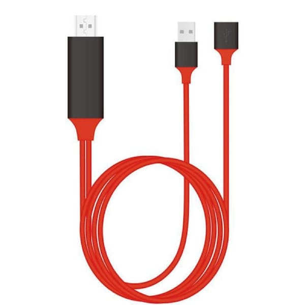 Catzon HDMI Cable for Phone to TV for iPhone & Android Phones Series-Red