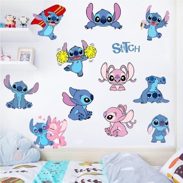 Disney Stitch & Lilo Wall Stickers for Kids' Room Decor