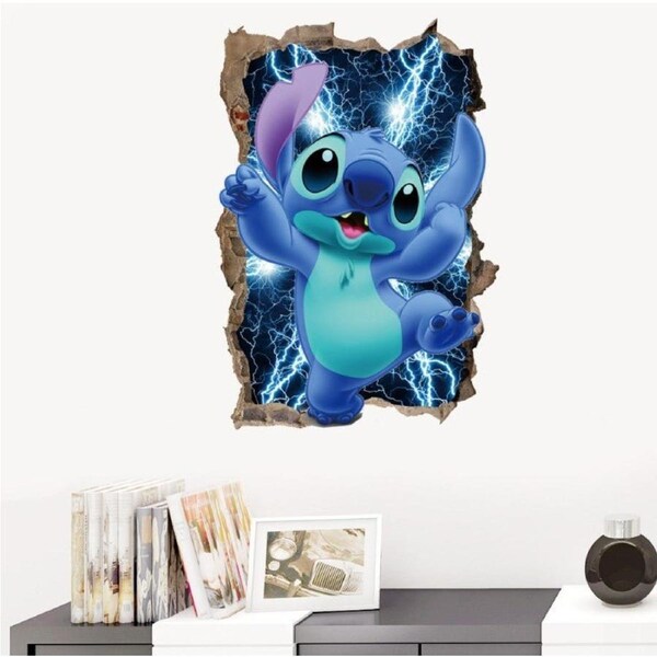 3D Disney Stitch Removable Wall Stickers for Kids' Room Decor