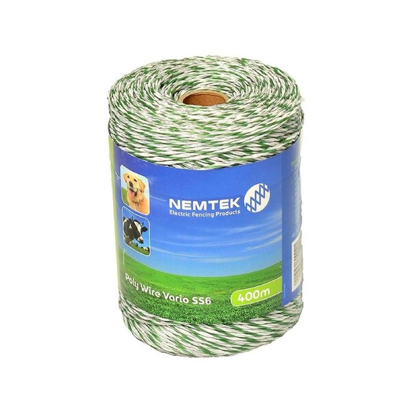 Nemtek 400m Vario SS6 Electric Fence Poly Wire - AW-PWSS6-400M