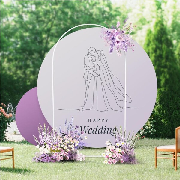 ACA 2M White Free Standing Wedding Arch Frame Backdrop Stand Birthday Party Balloon Props