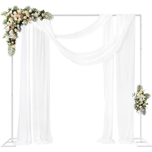 ACA 2M Square Wedding Arch Backdrop Stand Sign Display Party Flower Decoration White