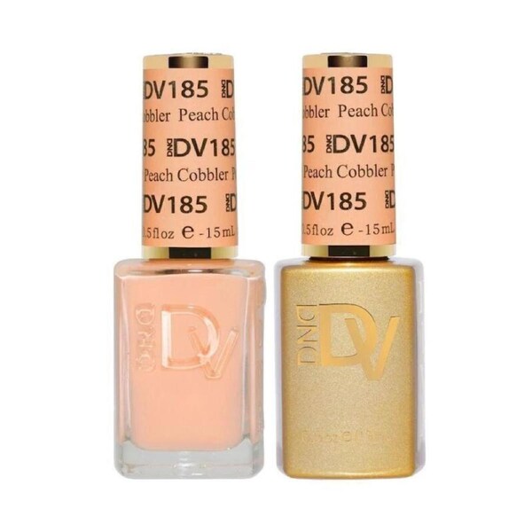 DND DIVA - #185 Peach Cobbler - Nail Gel & Lacquer Polish Duo 15ml