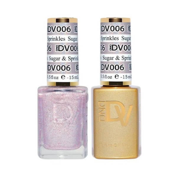 DND DIVA - #006 Sugar & Sprinkles - Nail Gel & Lacquer Polish Duo 15ml