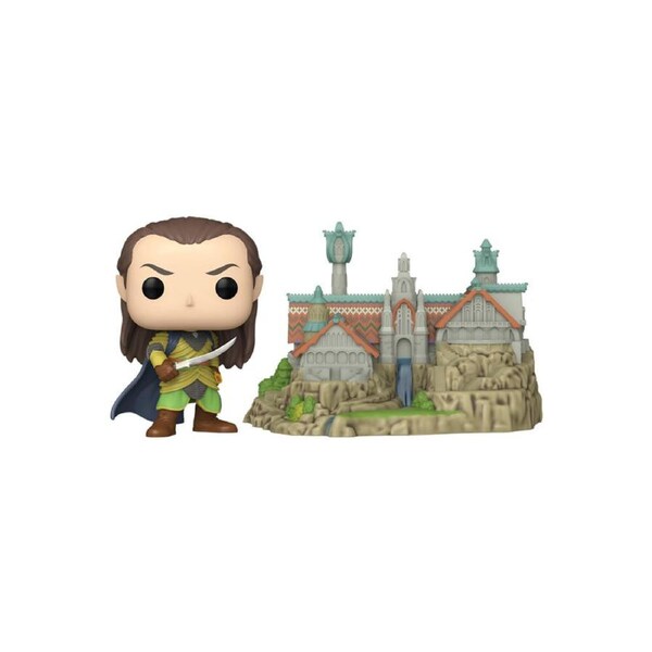 The Lord of the Rings Elrond w/ Rivendell Pop Town 3.9" Action Figure Toy